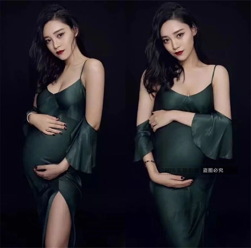 Phiên bản tiếng Hàn mới của studio áo bà bầu 2018 cho bà bầu ảnh quần áo thời trang bà bầu ảnh mẹ chụp ảnh quần áo yếm cho bà bầu