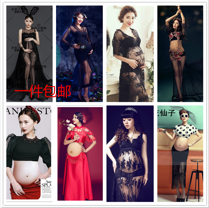 2020 New Photos Photo Gallery Themed Photography Pregnant Woman Photo Pregnancy Taste Art Writing Genuine clothing personality Fashion Pregnancy Taste Suit