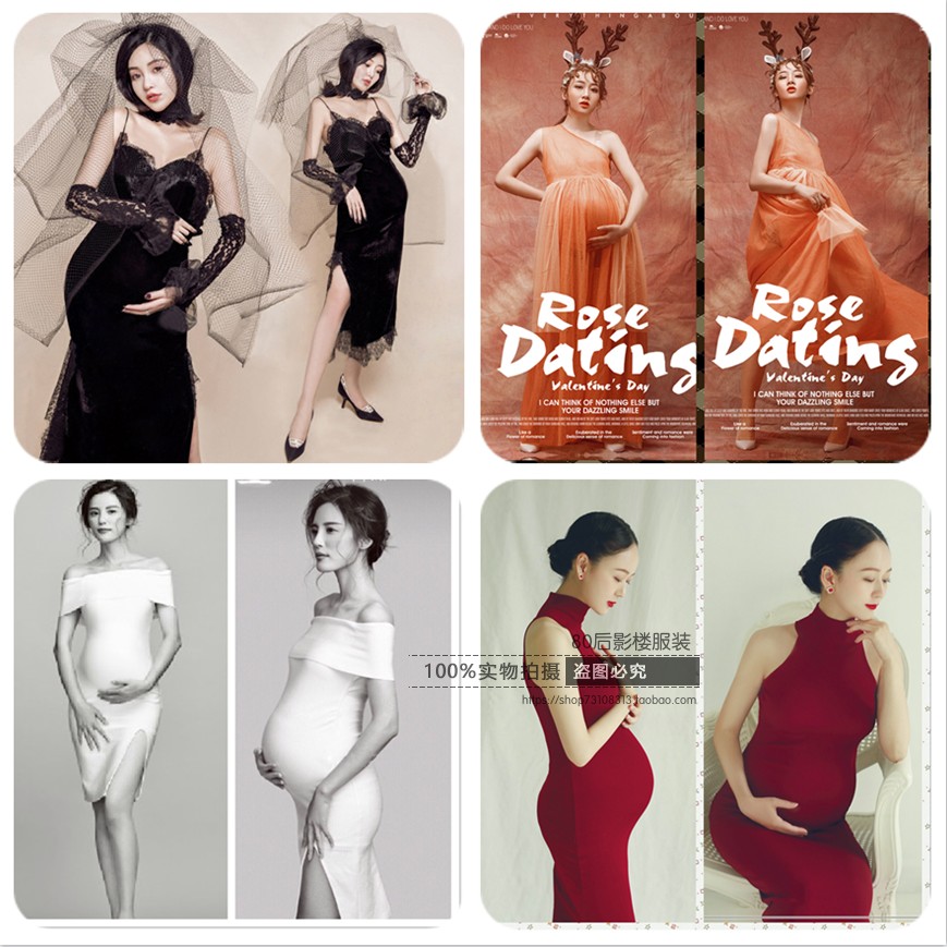 Exhibition photo studio pregnant women photo clothes photography photo clothes cute small fresh casual personality maternity photo clothes