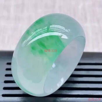 Fine ice type jadeite ring with floating flowers, burmese jade ring, same style jade bracelet for men and women