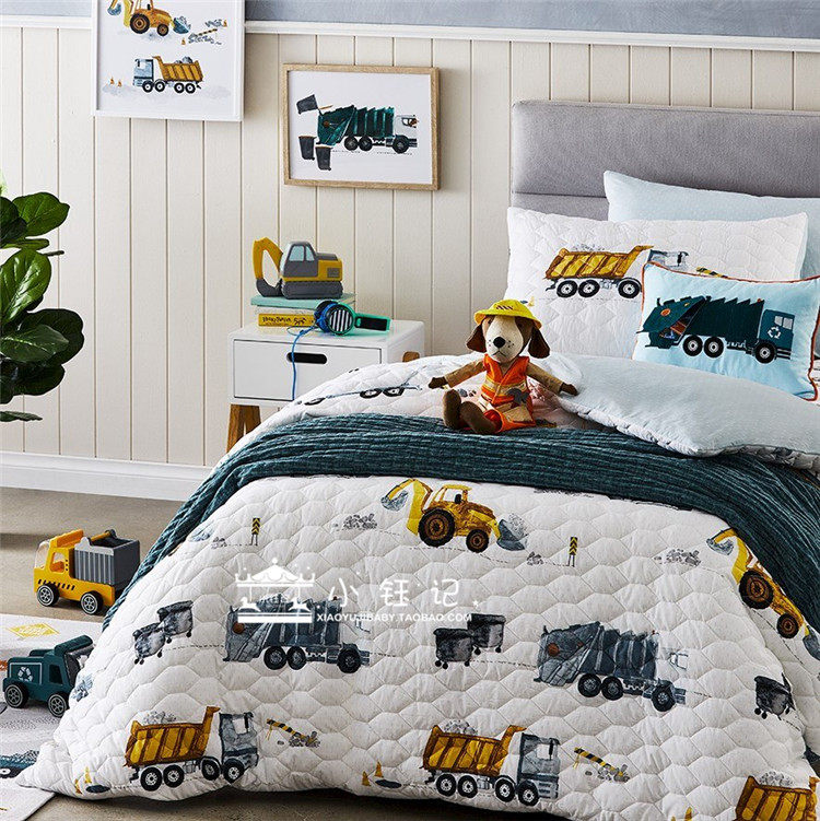 Australia adairs children's bedding quilt cover pillow cover engineering truck truck excavator cotton cotton spot