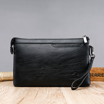 Men's handbag soft leather texture large capacity clutch