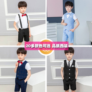 Chàng trai phù hợp với nhỏ phù hợp với mùa hè đẹp trai người Anh được ăn mặc trẻ em hoa baby trẻ em ăn mặc ba mảnh bộ.