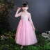Đầm trẻ em váy trắng gạc công chúa 2018 hè Cô gái Hàn Quốc Váy hồng cho bé lớn khoe váy trẻ em