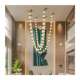 Italian Collier Designer Creative Conductive Pure Copper Marble Chandelier Hotel Villa Lobby Glass Chandelier