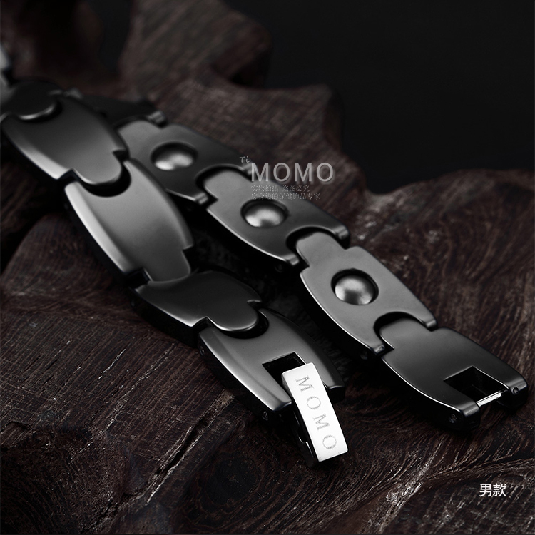 Japan original anti-radiation anti-fatigue MOMO titanium magnetic therapy bracelet Health Care Hand ring blood pressure hand sore to static electricity