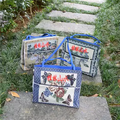 National Bao Guangxi Zhuang handicraft Weaving brocade features Guilin landscape bag big satchel bag