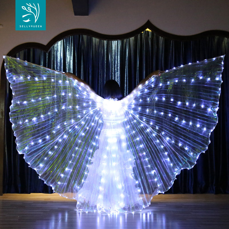 Dancer LED Glowing Wings Dancing Wings Fluorescent Butterflies Dancing GlowIng Props Belly Dancing Glowing Wings Cape