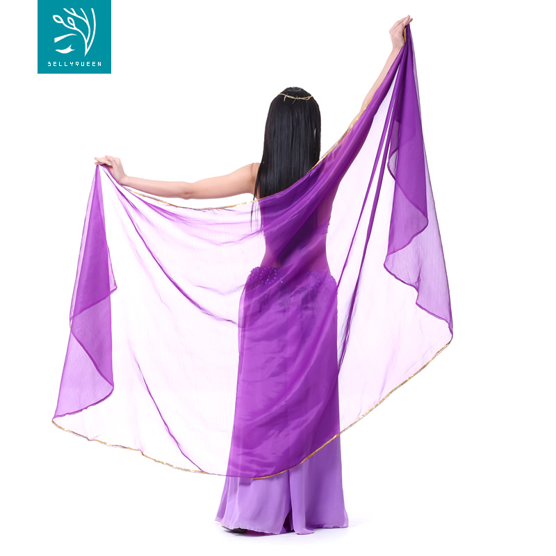 Dancer Snow spinning semi-circle yarn towels Belly Dancing Veil leather Dancing hand-spun yarn towel Belly Dancing Big Silk Scarves