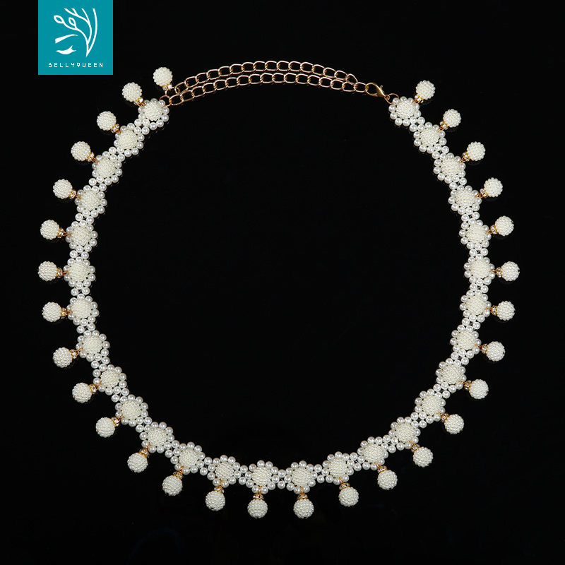 Dance Lady Dance Belly Dance Waistline New Crystal Pearl Studded Belt Ultra Shiny Water Drill Waist Chain Fashion Drill Y8