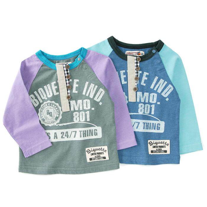 Exit of foreign trade original export Japanese boy shoulder blouse blouse long - sleeved T - shirt