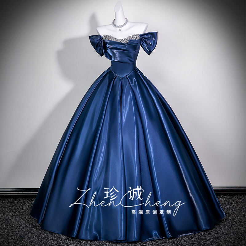 Evening Dress 2026 Autumn/Winter Music Student Performance Tutu Skirt Stage Solo Performance Outfit High-End Annual Meeting Host Dress Evening Dress 2026 Autumn/Winter Music Student Performance Tutu Skirt Stage Solo Performance Outfit High-End Annual Meeting Host Dress