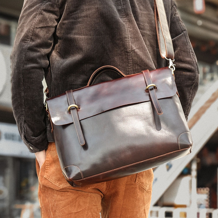 Mad horse skin male bag business handbag male American style retro postman bag bag bag cortical computer bag