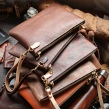 Оригинальная кожаная маленькая сумка клатч ручной работы, цепочка с молнией, коллекция 2023, бизнес-версия