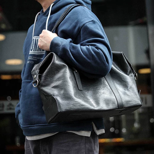 Сумка для путешествий, кожаный ноутбук, спортивная сумка для отдыха, из натуральной кожи, воловья кожа, бизнес-версия