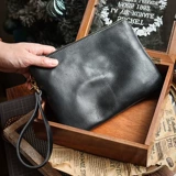 Оригинальная кожаная маленькая сумка клатч ручной работы, цепочка с молнией, коллекция 2023, бизнес-версия