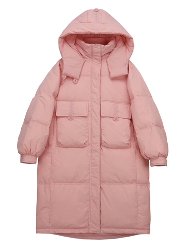 Зимний пуховик, бархатная толстовка с капюшоном, куртка, увеличенная толщина, утиный пух, по фигуре