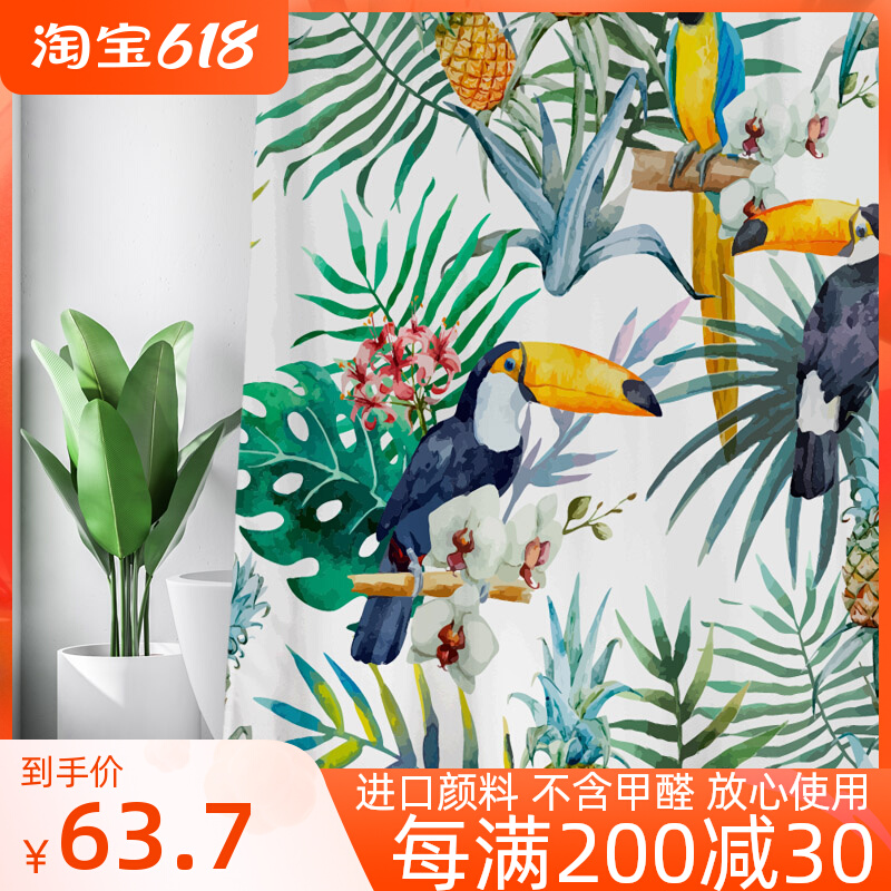 Customized makeup room thickened waterproof bath curtain bathroom mildew proof bathroom cloth partition curtain hanging curtain hanging curtain shower curtain