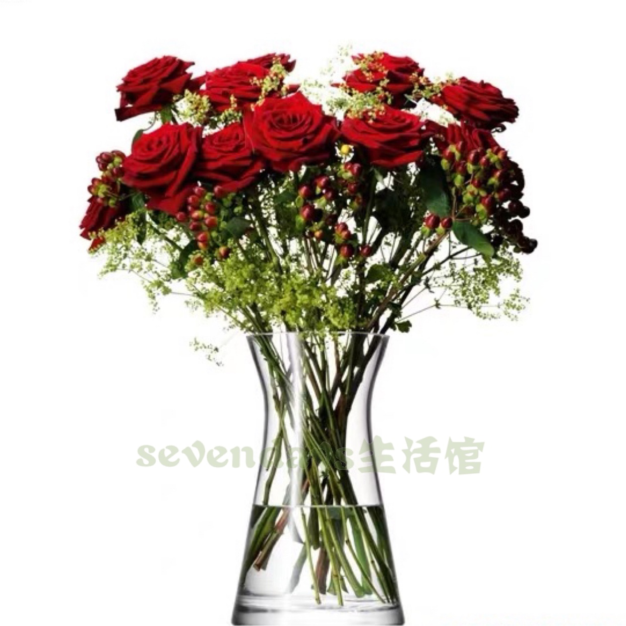 (Spot) British LSA Flower Glass Vase Handmade Transparent Florator Nordic Wind Pendulum