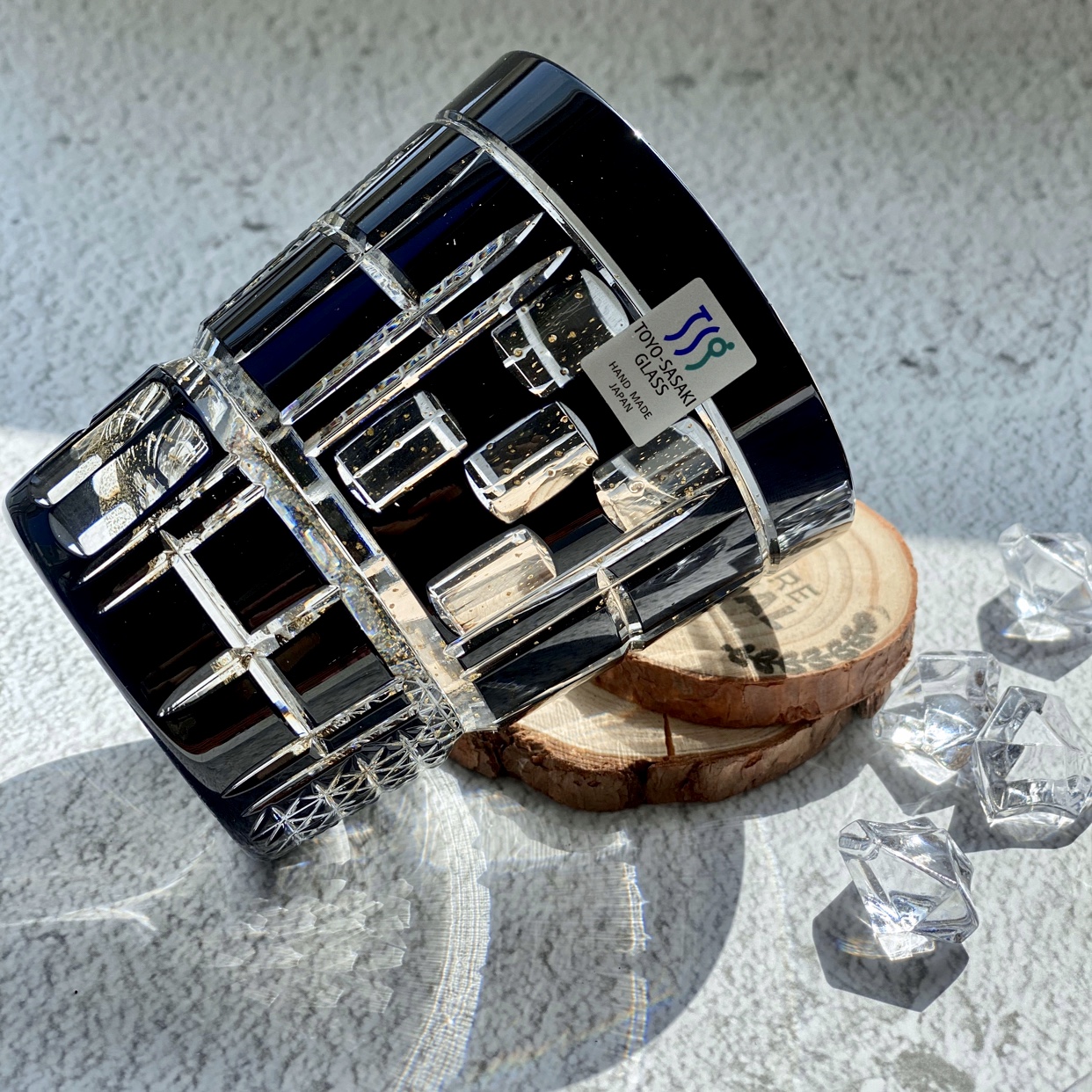 Spot Japan Imports Toyo Sasaki Eight Thousand High-end Whisky Wine Glasses Black Gold Leaf Chino Glass Cups