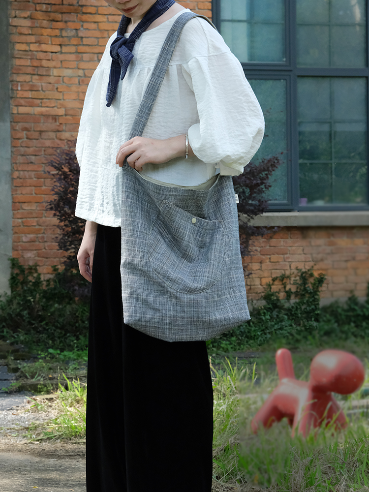 Mountain Small Fine Gill Linen Large Capacity Diagonal Satchel Brief Retro Special Bag Small Crowdsourced Design Single Shoulder Bag Square Bag