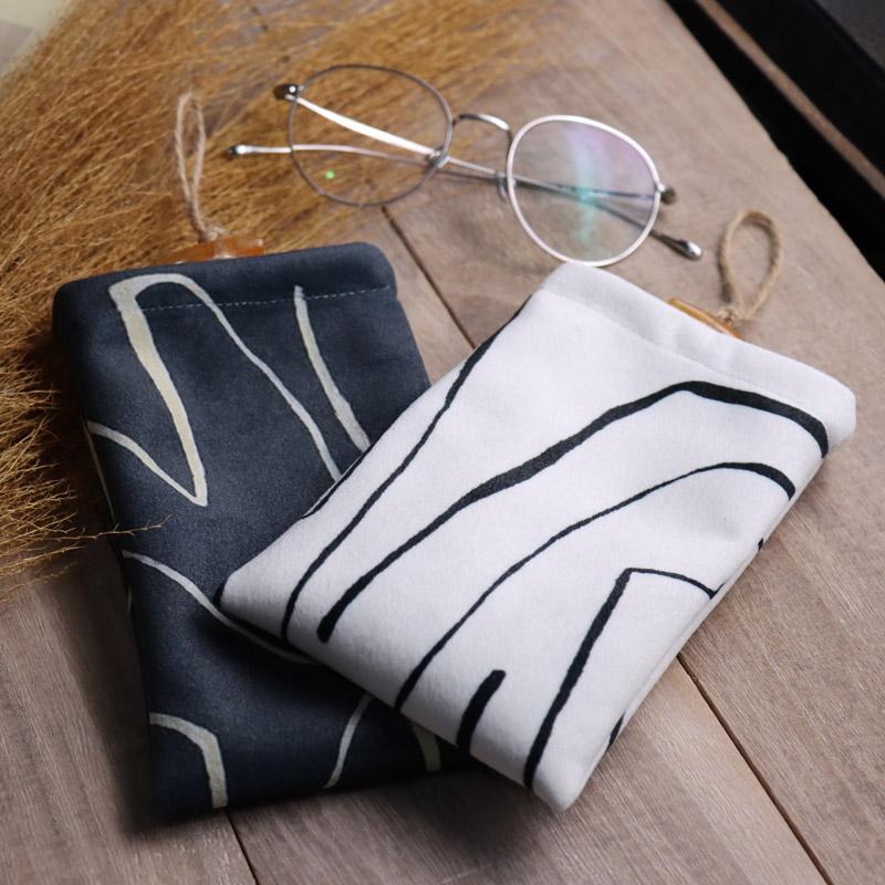 Mountain small fashion mobile phone storage cloth bag niche design sunglasses protective sleeve simple portable sunglasses bag bag