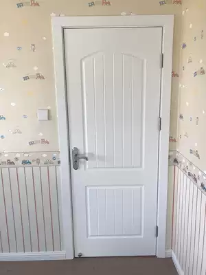 Solid wood composite door paint-free door interior door green rain sixuan white pvc door national delivery Hangzhou package installation