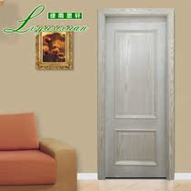 Green rain Sixuan Gis color color interior door pores special golden wood grain solid wood composite door Hangzhou bag installation