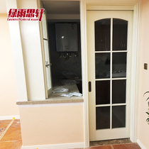 Green Rain Sixuan Single-fan washroom mobile door Kitchen Moving Doors Solid Wood Minima Moving Door Glass Moving Door