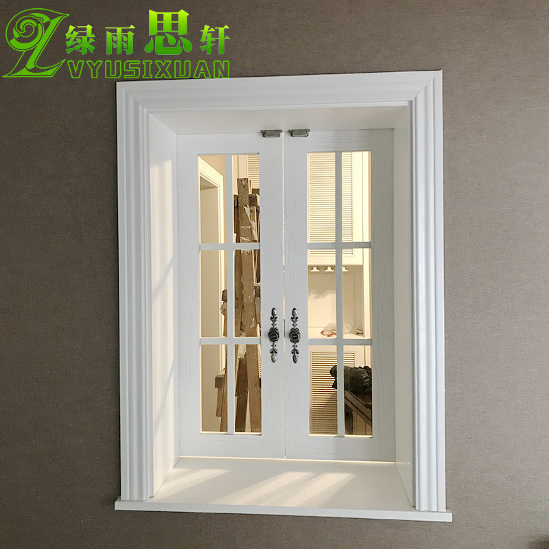 Green rain Xuan wooden window wooden window open door and window decoration window open window open window