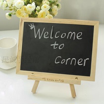  Characteristic blackboard Creative small blackboard double-sided whiteboard brand wooden promotional blackboard mobile drawing board wall decoration