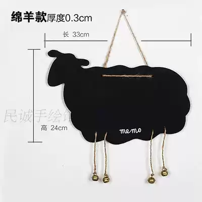 zakka note board small blackboard Korean creative warm animal hanging message board wooden hanging house number price sign