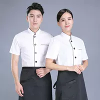 Черный фартук, короткий рукав