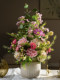 High-End Artificial Rose Flower Arrangement, Desktop Plastic Flowers, Fake Flower Decorations, Living Room Dining Table Flower Decoration, Silk Floral Art Ornaments