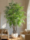 Large Artificial Green Plant Elm Money Tree Fake Tree Indoor Decoration Antique Style Bionic Plant Living Room Floor-Standing Potted Ornament