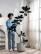 High-End Black Rubber Tree Artificial Green Plant Indoor Fake Tree Potted Plant Bionic Plant Landscape Decoration Ornament