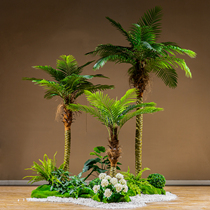 Large simulated green plant landscaping combination indoor office window fake tree decorative cloth landscape bionic plant ornaments