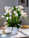 Phalaenopsis Artificial Flowers, Fake Flowers for Home Living Room Dining Table Floral Arrangements, High-End Realistic Plastic Floral Decorations