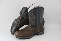 Snakeskin pattern western cowboy boots motorcycle boots waterproof steel toe protective European and American work boots