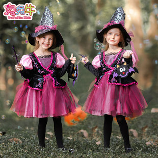 Halloween children's costumes girls kindergarten costumes princess skirt witch dress children's masquerade