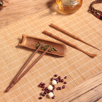  Bamboo tea ceremony six gentlemen set Three-piece handmade tea set accessories high-end tea set tea clip tea spoon set