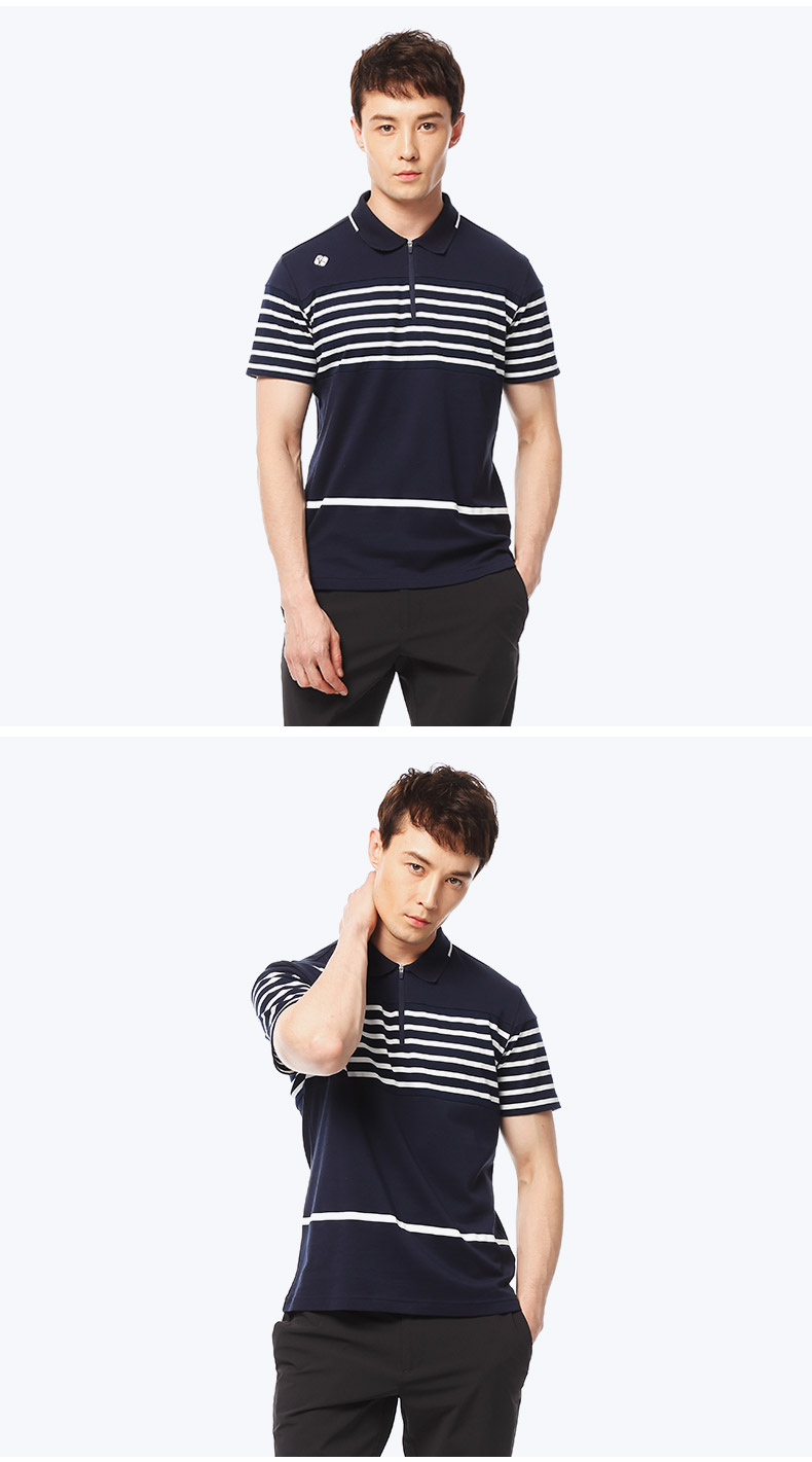 RAPIDO Hàn Quốc Samsung Mùa hè Sản phẩm mới Nước nam Cotton mềm thể thao và áo sơ mi POLO CN8542P17 - Áo polo thể thao áo polo nike