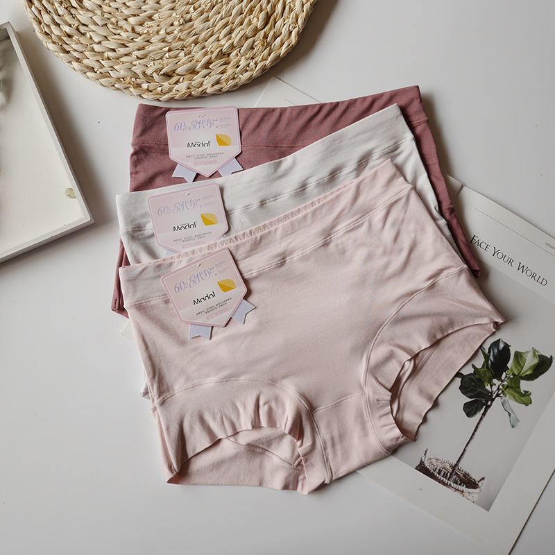 Lady's underwear postpartum Modale pure cotton mid-waist micro-closed belly breathable no-curbside caesarean Caesarian lactation period