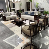 High-end solid wood sofa new ebony Airi Guyi Suxin Chinese style sofa combination villa large apartment furniture