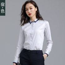 Home · Color Professional shirt female autumn new light gray fashion dress top long sleeve work clothes interview quality shirt