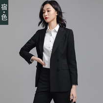 Sue · Color blazer women 2019 spring and autumn New OL professional wear double-breasted fashion temperament work clothes formal