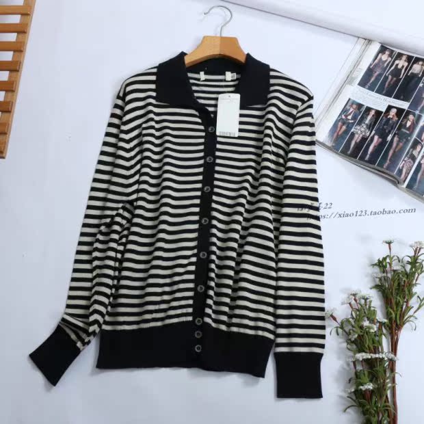 POLO ve áo dài tay mùa thu cardigan mỏng đơn giản hoang dã lụa tơ tằm thân thiện với da lụa thiết kế thời trang nữ