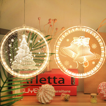 Christmas Suction Cups Light Creativity Glass Shop Window Hangings Lamp Waterproof String Lights Home Ambience Scene Placement Decorations