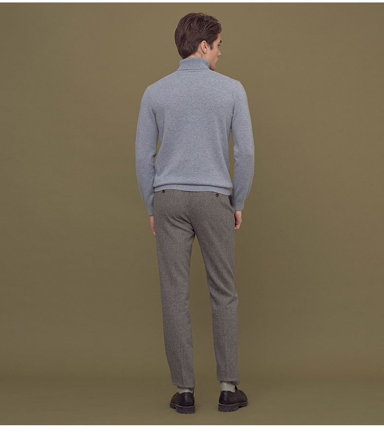 BEANPOLE Binbo Mùa đông mới cho nam áo len cashmere cổ cao màu rắn BC8X51A14 - Áo len Cashmere áo có cổ