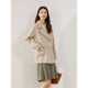 100% ຂົນແກະ BEANPOLE Binbo Spring and Autumn Women's Straight Korean Style Warm and Temperamental Woolen Coat Jacket